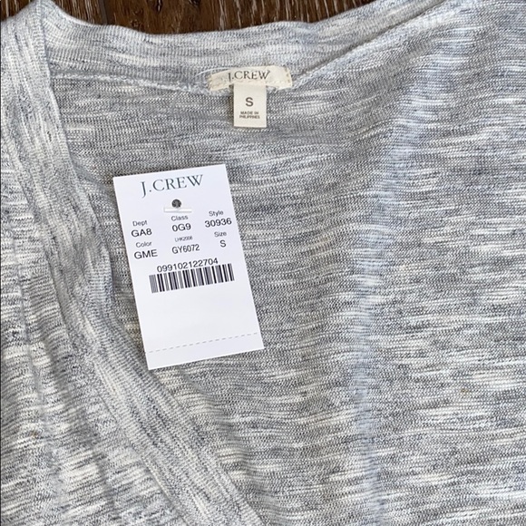 NWT! J Crew gray cardigan with ruffle detail - Picture 3 of 3